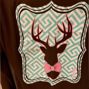 2 brown long sleeve tee shirts